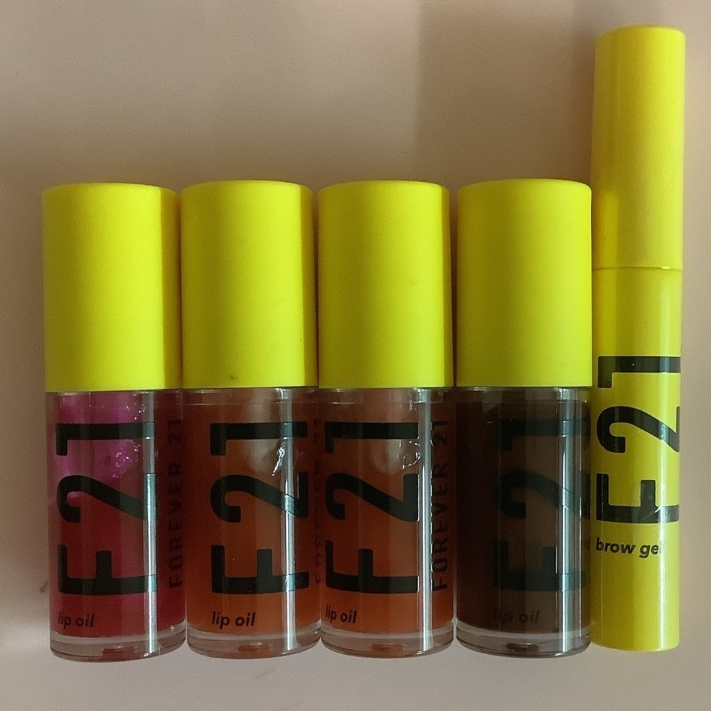Forever 21 Lip Oil(4pcs) and Brow Gel (1) New